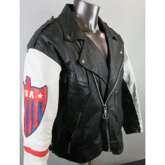 Vintage Black and White Bomber Jacket - Picture 4 of 16